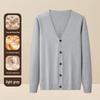 Herren V-Ausschnitt Strickjacke aus Wolle und Modal: Herbst/Winter Business Pendler Pulloverjacke