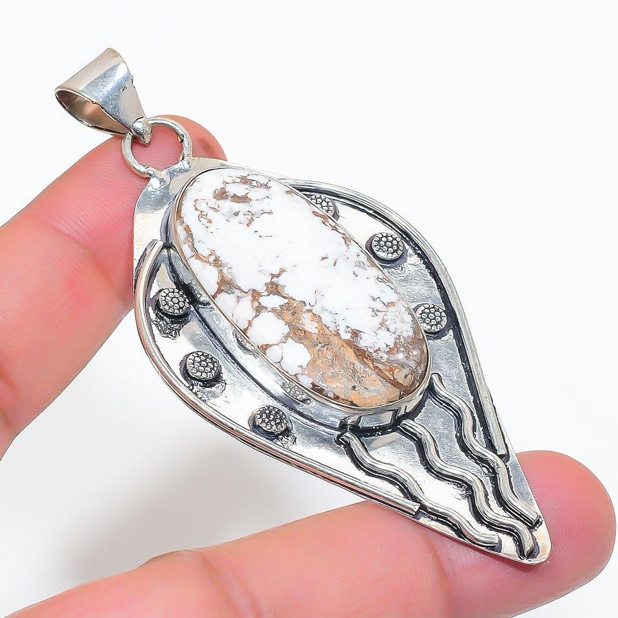 

Natural Wild Horse Gemstone 925 Sterling Silver Jewelry Pendant 2.99 r3E69
