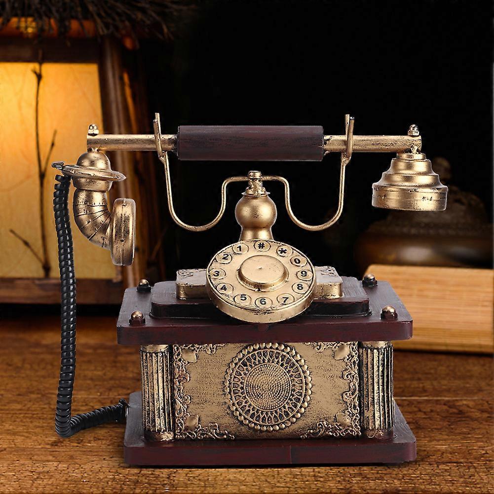 Vintage Telefon Miniaturmodell Figur Antike Eisenhandwerkskunst Ornament Heim Schreibtisch Dekor
