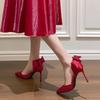 Frauen Elegante Ferse Frauen Schuhe High Heels Frauen Pumps Sexy Stilettos Hochzeit Schuhe Braut Heels Bowknot Schuhe Zapatos De Mujer