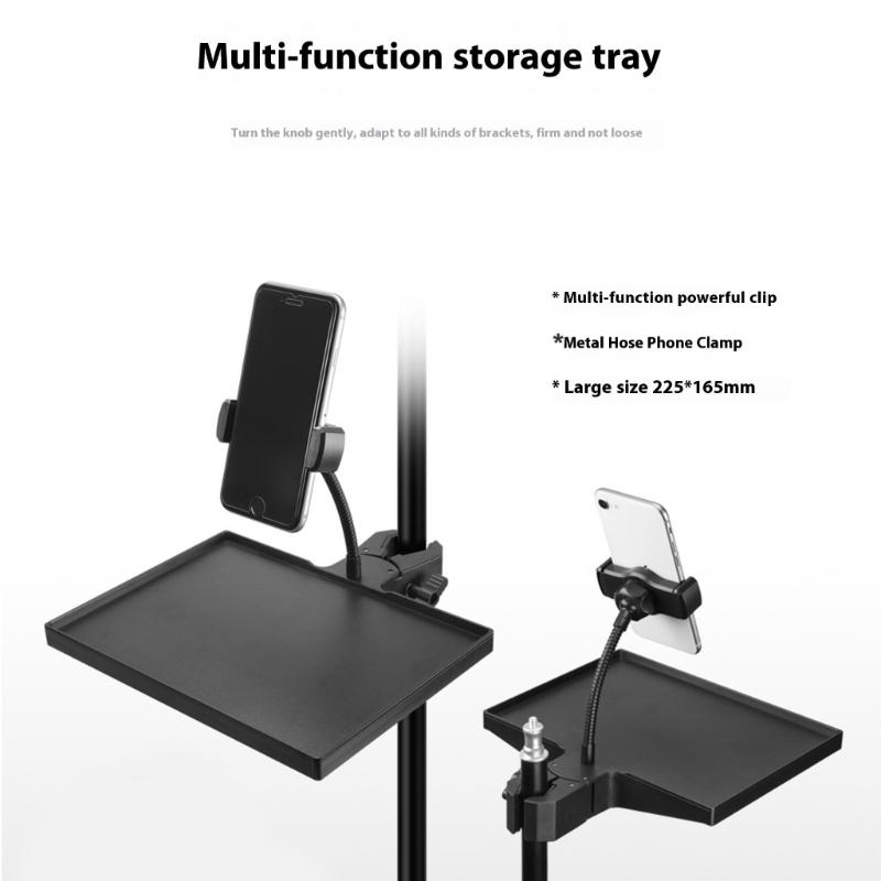 Multifunctional Microphone Stand Sound Card Tray Clip Holder For Live Tripod Bracket Mic Holder Assembly Accessories