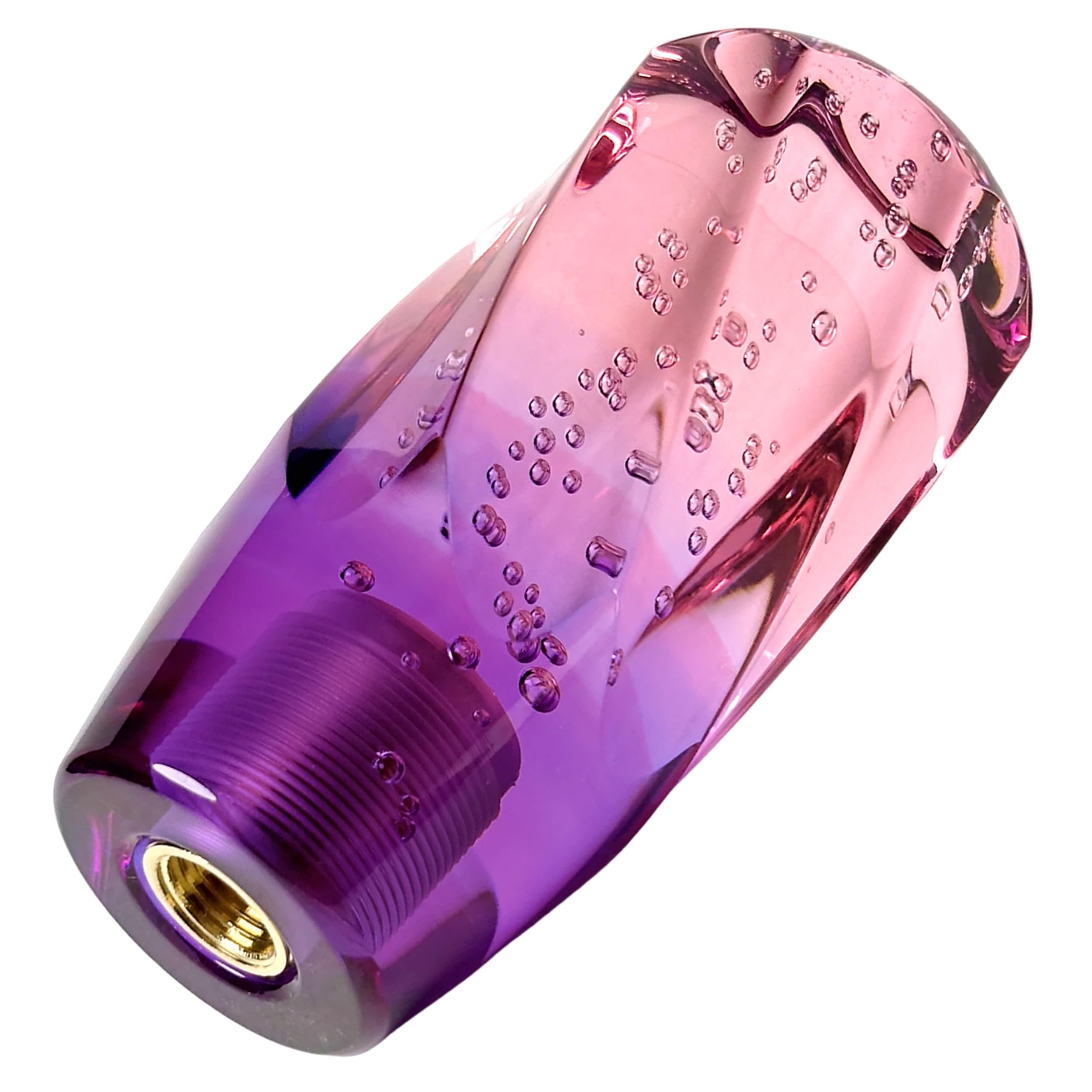 

tonra Crystal Shift Knob Shift knob Universal Adapter M8 M10 M12 45x100mm 190g MT AT Car Twist Pink x Purple 10cm фиолетовый
