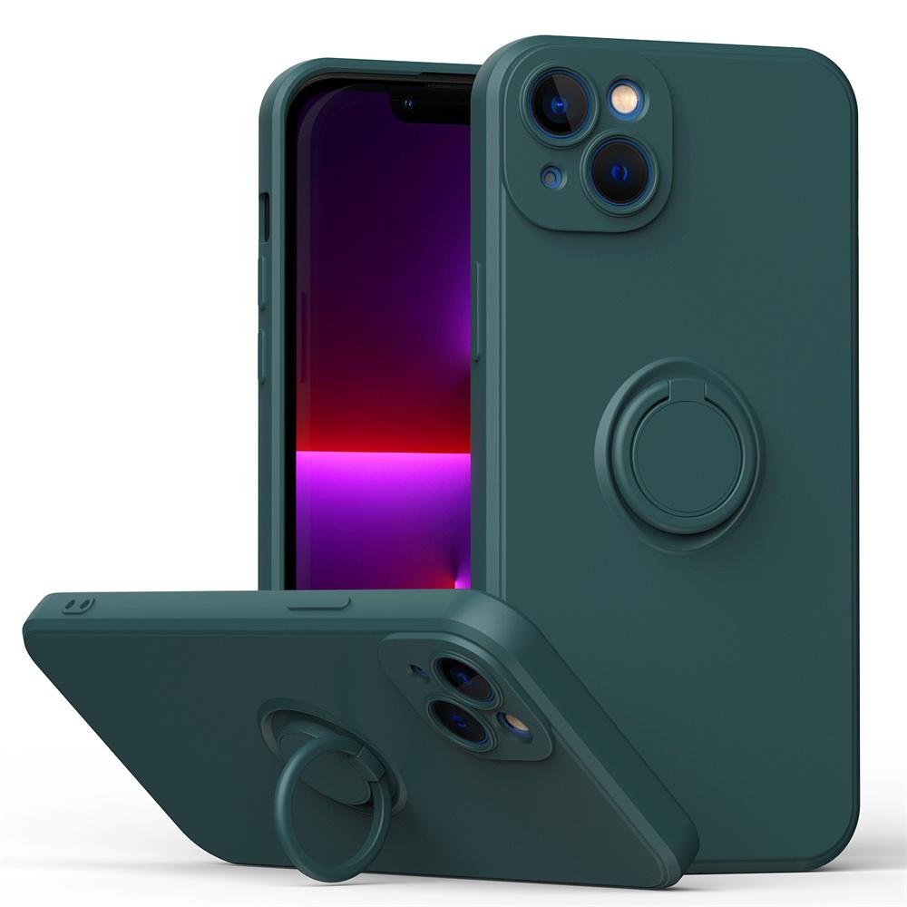Liquid Silicone Magnetic Cases For For Iphone 1 14 13 12 11 Pro Max XS XR 6 6s 7 8 Plus SE Soft Cover With Ring Holder