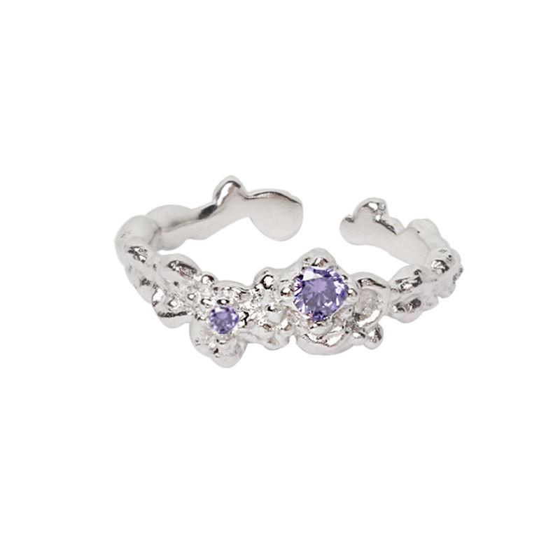Stylish Ins Inspired Adjustable Ring With Unique Geometry And Dazzling Zirconia Detail
