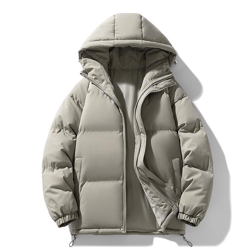 Chaqueta de Algodón con Capucha Gruesa Unisex - Cálida y de Color Puro para Otoño/Invierno