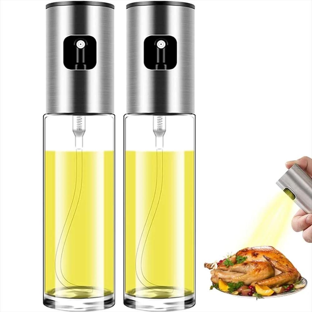 1 or 2 Pack Glass Oil Spray for Cooking Spray Bottle Olive Oil Sprayer Mister for BBQ ALAD Baking Roasting Grilling