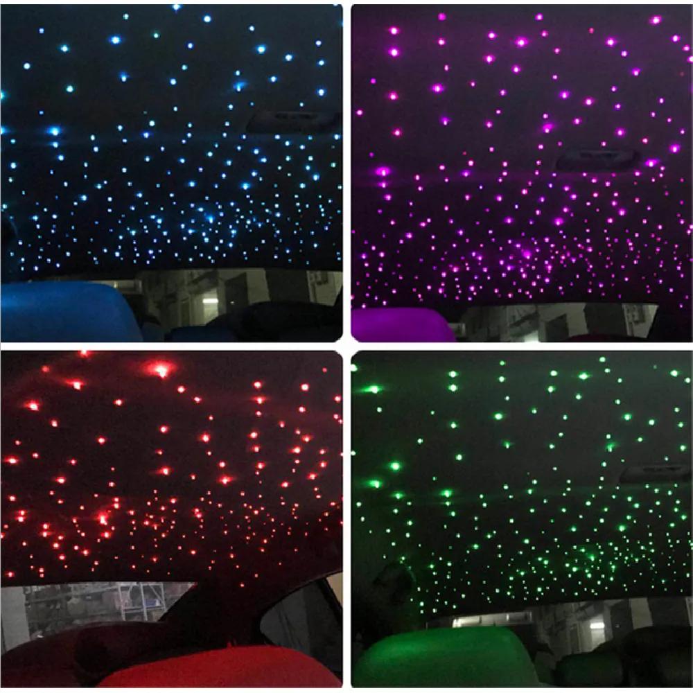16W Car RGBW LED Fiber Optic Atmosphere Dome Light Kit Bluetooth APP Control