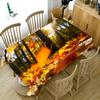 Maple Leaf Landscape Sunset Forest Tablecloth Dustproof Thicken Cotton Rectangular Round Table Cloth For Wedding Picnic Party
