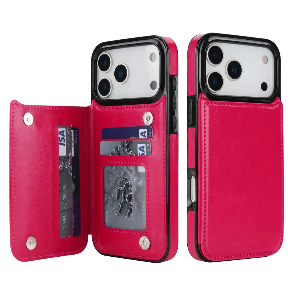 For IPhone 18 17 Pro Max Air Case Luxury PU Leather Wallet Flip Card Holder Cover Shockproof Magnetic Coque Luxury Book Funda
