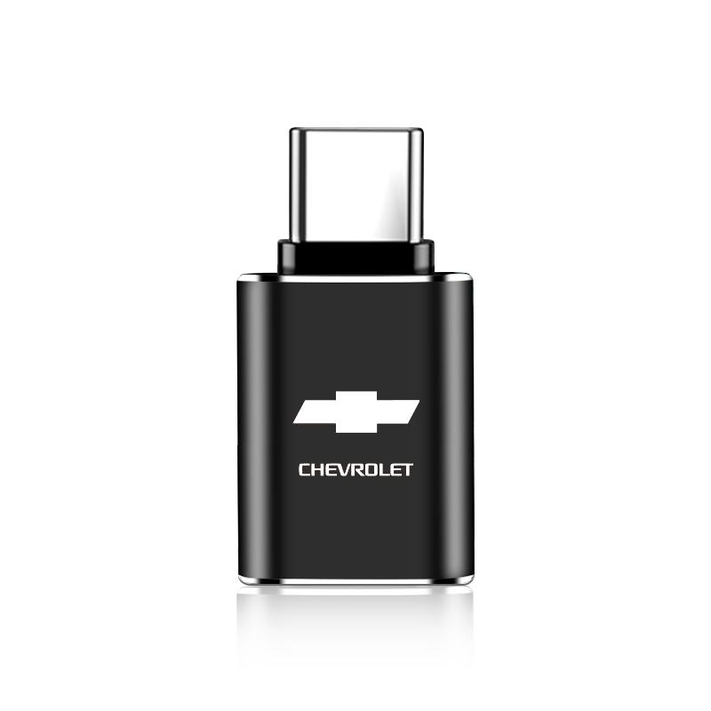 Car Usb Type C Cable Converter Charging Adapter Car Sticker for Chevrolet Colorado Cruze Captiva Malibu Trax Aveo Camaro Sonic Tahoe Impala Suburban