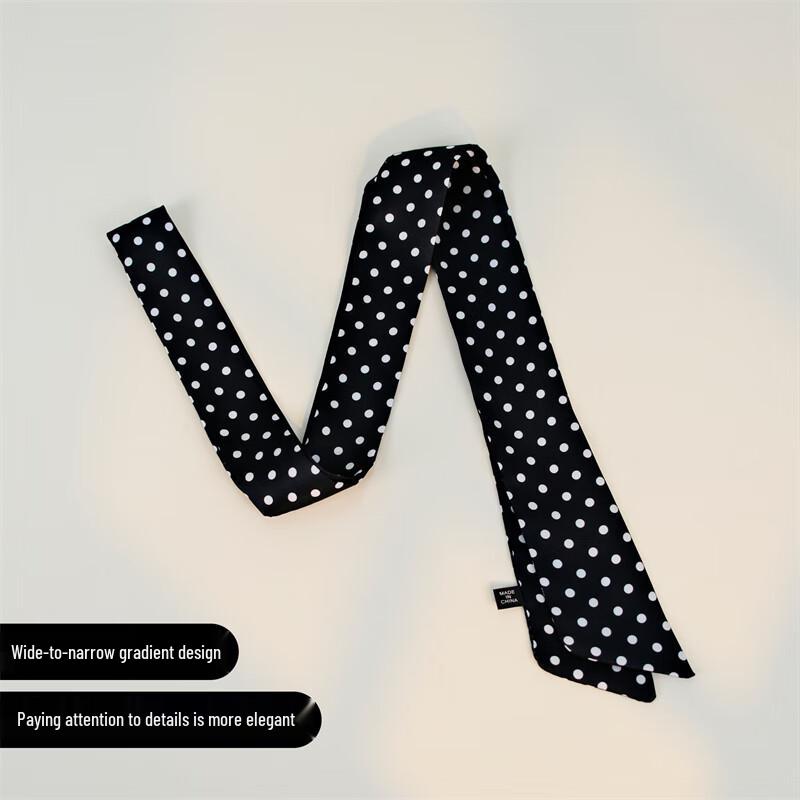 Elegant Gradient Polka Dot Skinny Twill Scarf