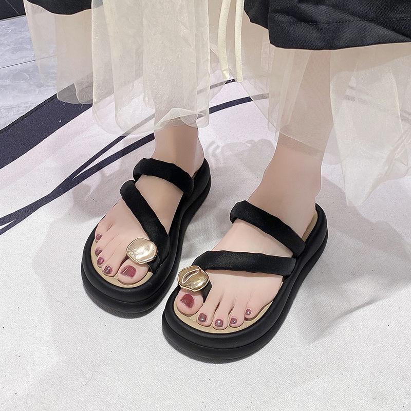Outside Platform Shoes Casual 2025 Trend New Collection Slides On Offer Korea Style Luxury Women's Slippers and Ladies Sandals