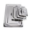 Stainless Steel 1/9 1/6 1/4 1/3 1/2 1/1 Food Pan Lid Steam Table Pan Covers Notched Lids With Handle Lock Heat