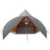 Teepee Tent for 5 Persons Gray and Orange 415 x 415 x 247 cm