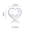 Transparent Heart Shape Rose Glass Fruit Dish Tray Floral Engraving Nuts Salad Bowl Snack Dishes Plate Tableware for Lovers