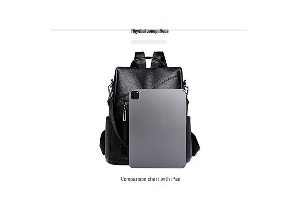 Women's Anti-theft Double Shoulder Bag - 2026 Fashionable Multi-functional PU Backpack