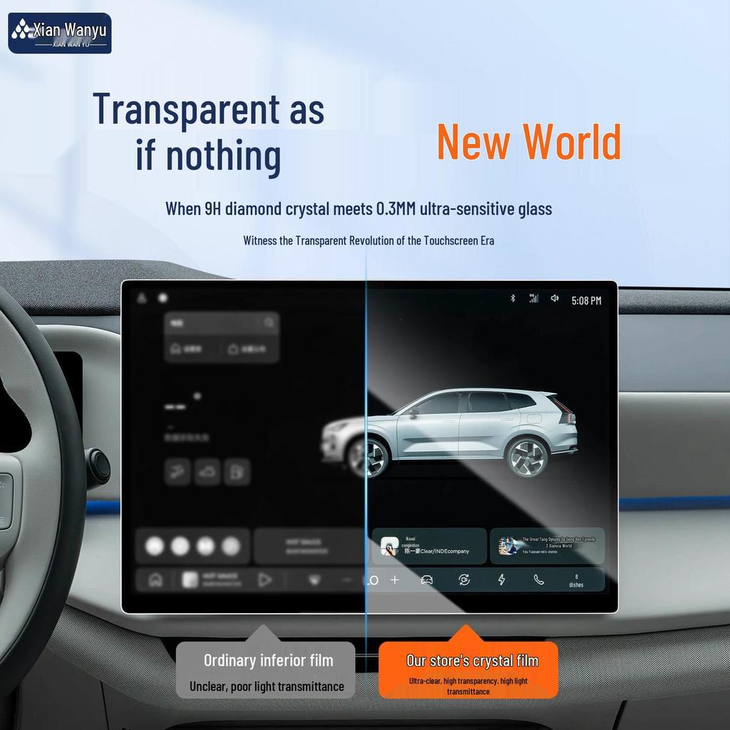 Volvo XC70 Center Console Screen Protector - Tempered Film & Interior Mod Accessories for 26 Models
