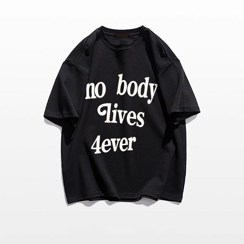 American Pure Cotton Guochao Brand Letter Printing Short-sleeved T-shirt Women's Summer New Loose Fat Mm Large Size Half-sleeved Top