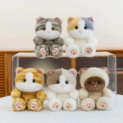 The New Simulated Cat Plush Toy Is a Birthday Gift for Her Girlfriend and Son. Cat Palm Doll