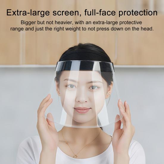 Visiera Protettiva Trasparente per Uomini Donne Anti-Appannamento Paraspruzzi per Lavoro Ciclismo Attività all'Aperto PVC Copertura Totale Fascia Regolabile Maschera Protettiva