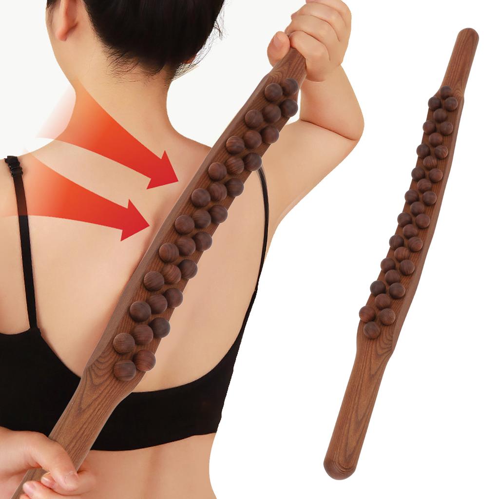 Lymfedrenasje massasjepinne 3 rad 31 perler Myofascial frigjøringsverktøy Tre skrapestavverktøy f