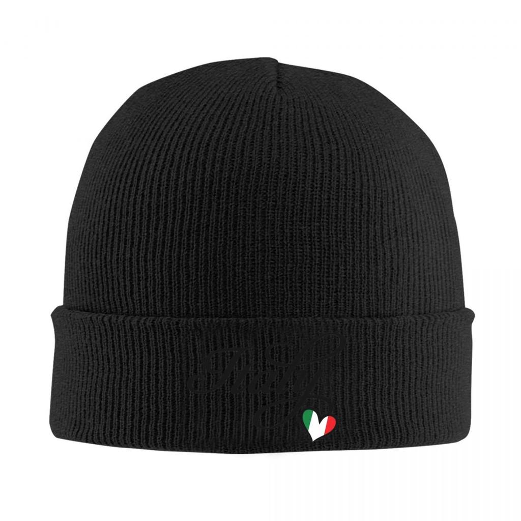 Italia Warm Knitted Cap Fashion Bonnet Hat Autumn Winter Outdoor Beanies Hats for Unisex Adult