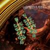 Retro fashion oil-dripping earrings niche temperament medieval style earrings personality high-end pearl earrings