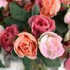 1 Bouquet 21 Head Artificial Rose Silk Flower Leaf Home Party Wedding Decor