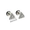 1Pair Star Lightning Titanium Steel Unisex Women Men Black Clear Crystal Zircon Ear Studs Earrings Shiny Piercing Jewelry Gift