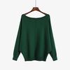 Hot 2022 Women's New Sweater Knitwear, Off-Neck Bat-Sleeve Sweater, Loose Korean Style Plus Size