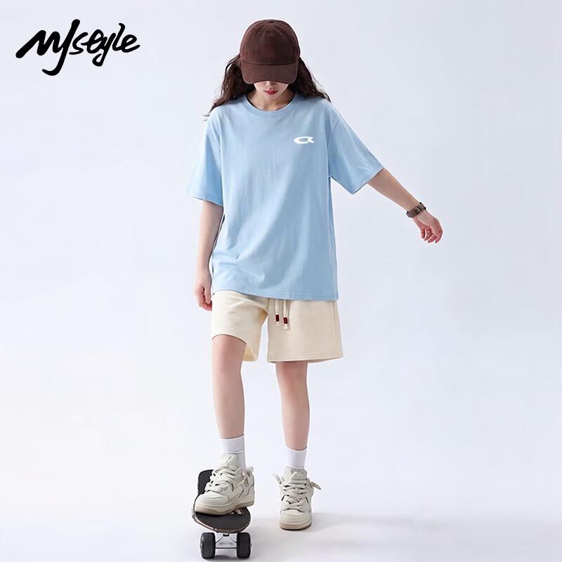 MJ STYLE Damen Baumwoll Kurzarm T-Shirt & Shorts Set