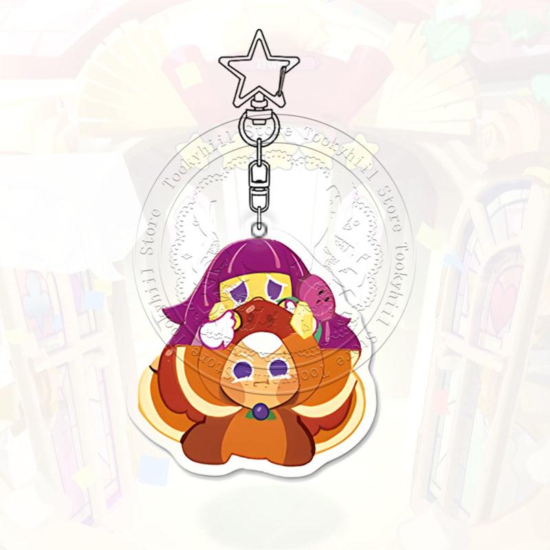 Cookie Run Kingdom Keychain Game Cartoon Coffee Kawaii Student Milk Chocolate Figure Bag Decorate Forester Pendant Birthday Gift