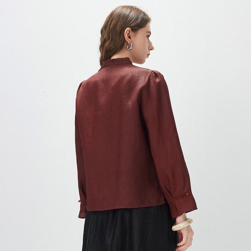 Komon Boca Women's Mulberry Silk Long Sleeve Blouse