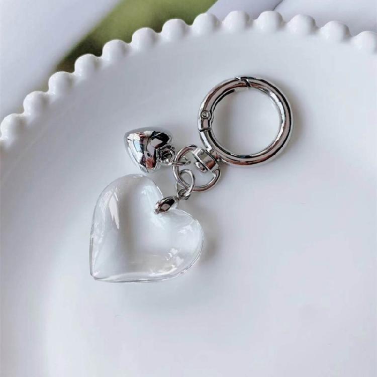 Elegant Heart Key Rings Bag Decoration Alloy Keychain Jewelry for Bag Car Key
