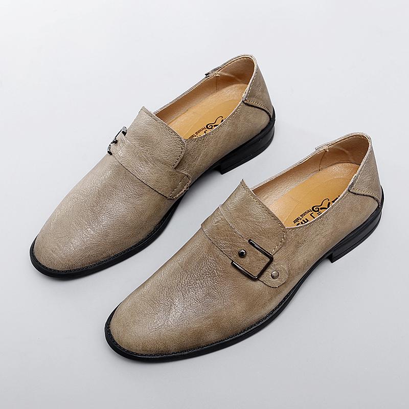 Fashion Hot Sale Men's Slip on Flats Genuine Leather Loafers Lightweight Casual Shoes Non Slip Soft Sole Walking Shoes Comfy Moccasins