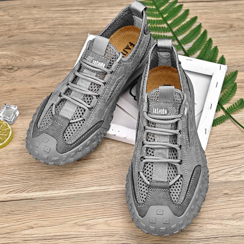 Modna Włoska Marka Wysokiej Jakości Buty Codzienne Męskie Buty Outdoorowe do Wędrówek Klasyczny Kolor Khaki Oddychające Lekkie Męskie Buty Sportowe