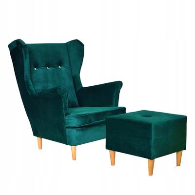 ARI Wing Chair with Footrest, Scandinavian Dark Green
