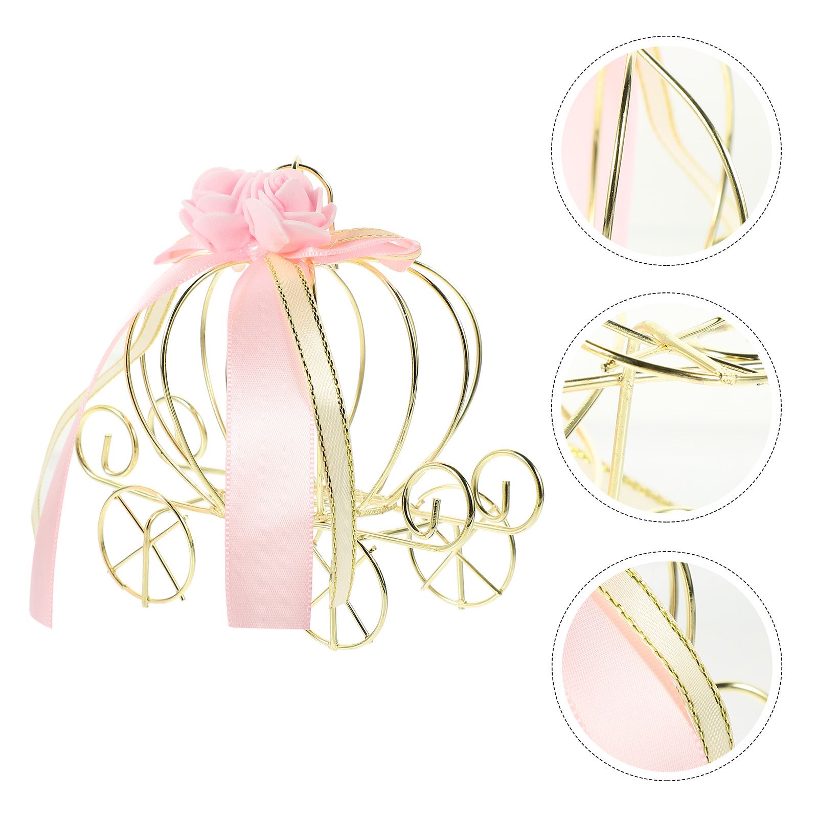 

Pumpkin Carriage Candy Holder Golden Candy Box For Party Halloween Christmas Wedding Tabletop Decoration Party Favor Supplies