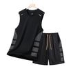 Men's Summer Quick-Dry Ice Silk Sports Set: Sleeveless Vest & Shorts for Running and Fitness