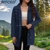BITCED Spring/Fall Slim-Fit Hooded Windbreaker Jacket for Women - Versatile Casual Top