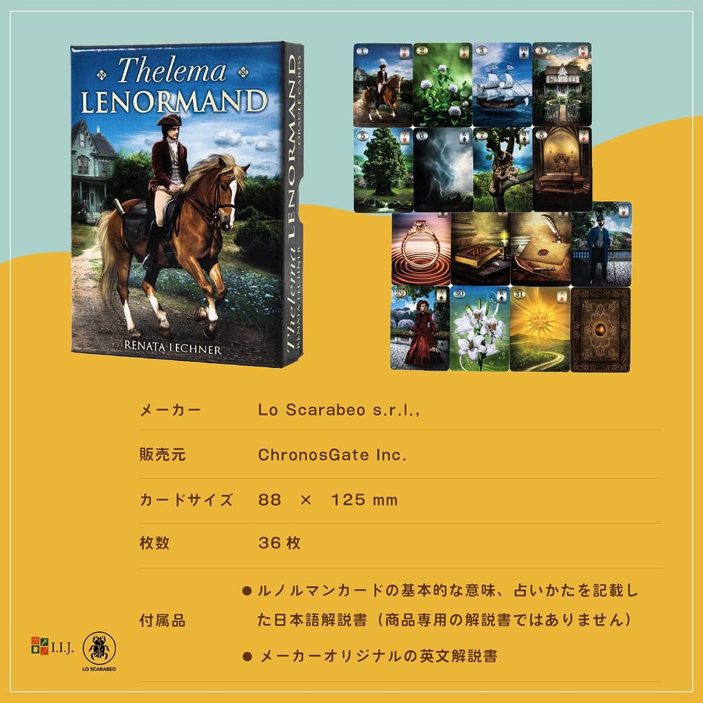 Lenormand Thelema Lenormand Orakel Glück mit Japanischen Authentischen I.I.J Karten, Karten, Legen, Anleitungen,