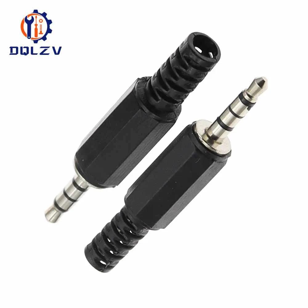 3.5mm RCA Plug 2 3 4 Pole Mono Stereo Audio Video Dual Audio Plug Headphone Cable Wire Connector For Headphone Socket
