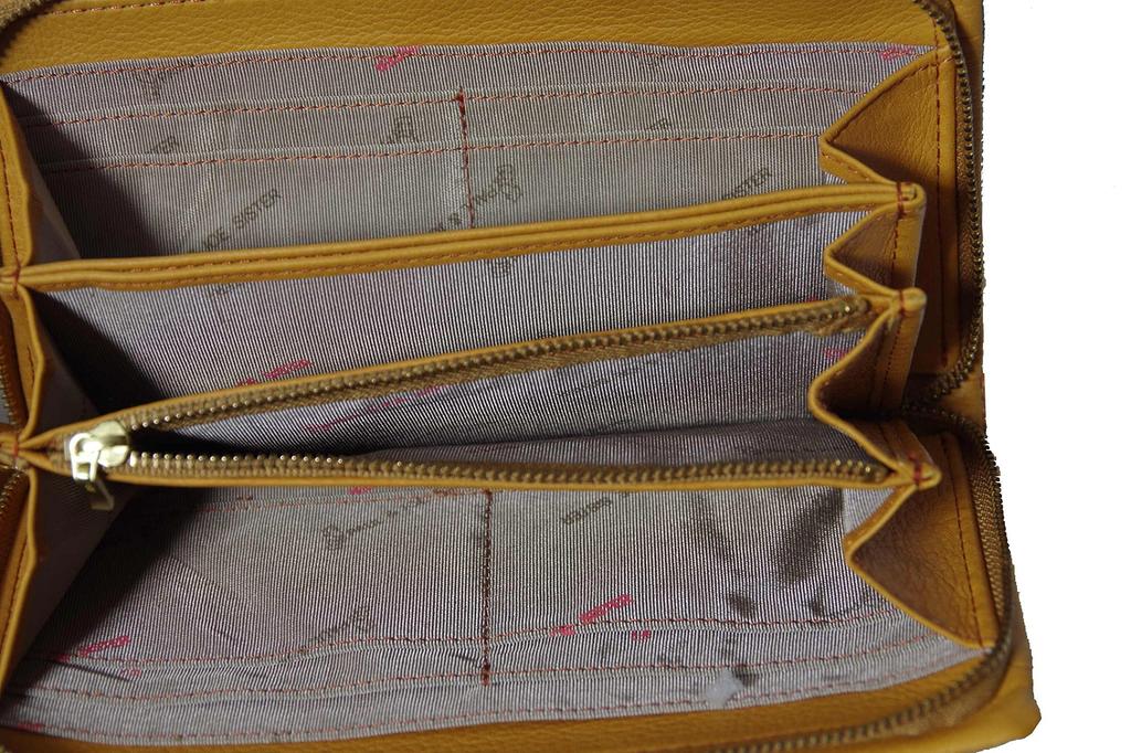 Paul Joe Sister Genuine Leather Long Wallet with Round Zipper J5311BL &