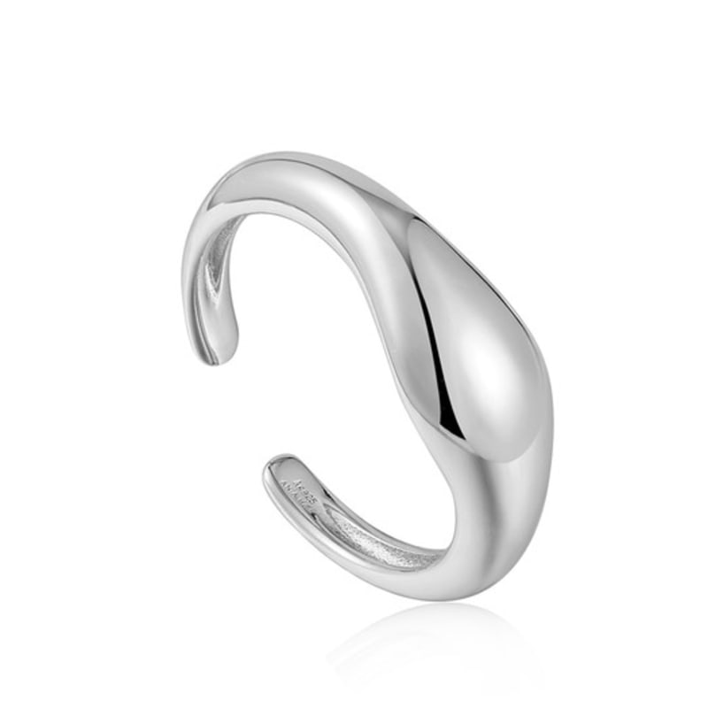 ANIA HAIE Wave 925 Silver Adjustable Size Ring R044-02