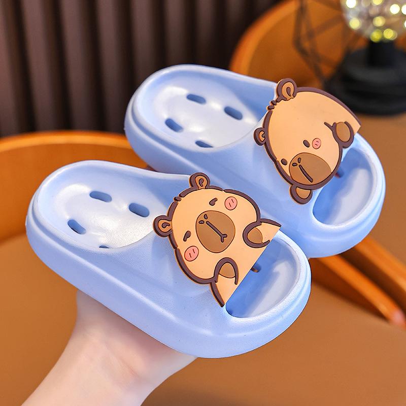 

Kapibara Children s Water-Resistant Sandals Summer Cushioned Parent-Child Boys and Girls Non-Slip Bathroom Shower Baby Sandals 210mm(Inner Length20.5CM светло-синий