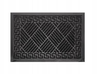 Felpudo de goma para exterior 60x40 cm negro