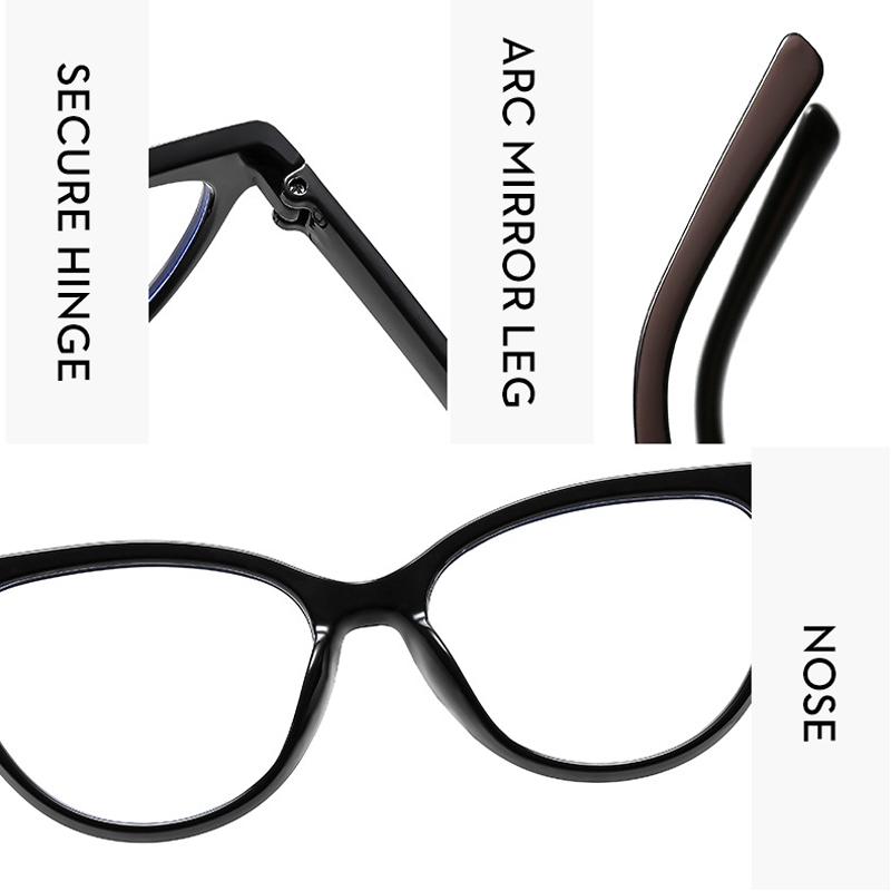 New Cat Eye Women Glasses Frame Clear Anti-Blu-Ray Eyewear Fashion Olive Green Men Optical Frame