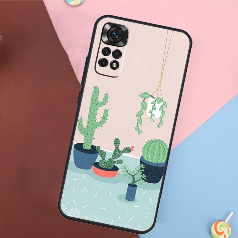 CACTUS BANANA RETRO VINTAGE SUMMER Cover For Xiaomi Redmi Note 14 13 12 9 10 11 Pro 9S 10S 11S 12S Redmi 14C 10C 12C 13C Case