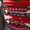5pcs Carbon Fiber Interior Auto Radio Console System Panel Trim Sticker For Nissan 370Z Z34 2009- Modification Decoration