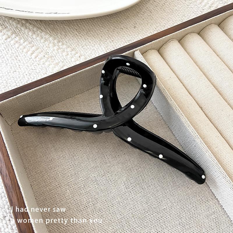 

Французский горошек черный белый заколка для волос женский милый акриловый геометрический бант звезда акула заколка для волос элегантные аксессуары для волос заколки матовый черный